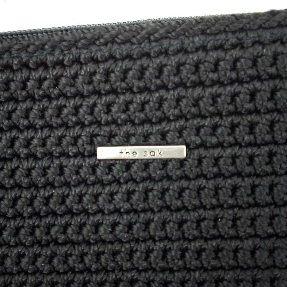 The SAK Black Knit Leather Trio Bundle Small Medium Shoulder Bags Bag Casual - Picture 11 of 16